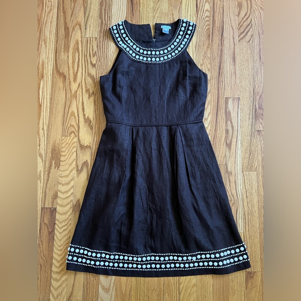 Kate Spade brown linen dress. Size 10
